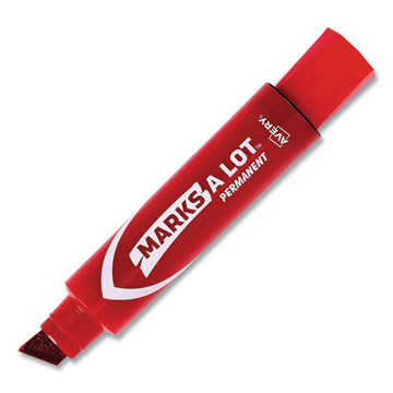 Avery® Marks A Lot Extra-large Desk-style Permanent Marker, Extra-broad Chisel Tip, Red (24147) freeshipping - TVN Wholesale